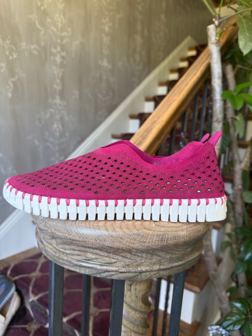 ILSE JACOBSEN ladies slip on Wildberry color shoes, excellent condition euro 39 - Picture 8 of 11